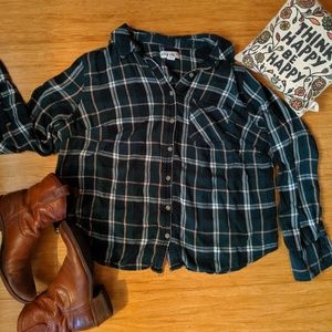 Ava & Viv Plaid Button-Down